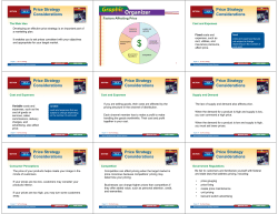 Price Strategy Considerations Considerations Price Strategy