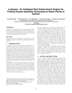 Lookupia : An Intelligent Real Estate Search Engine for Finding