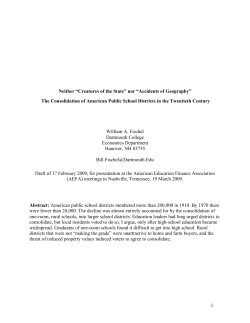 The Consolidation of American Public School Districts in
