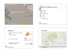 Modern cartography as a science Modern cartography as a