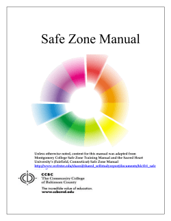 Safe Zone Manual - Community College of Baltimore County