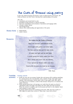 The Cloth of Dreams - bathurst schools alliance