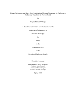 Science, Technology, and Know-How: Exploitation of German