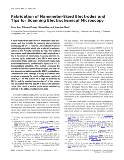 Fabrication of Nanometer-Sized Electrodes and Tips for Scanning