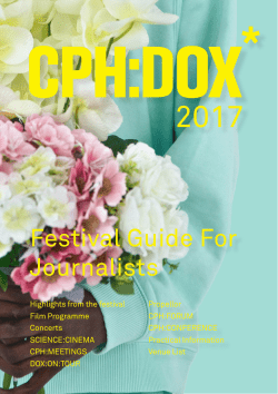 Festival Guide For Journalists