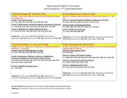 4th Grade Math Annual Sequence Document