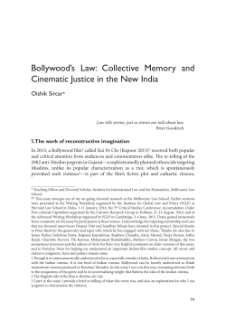 Bollywood`s Law: Collective Memory and Cinematic Justice in the