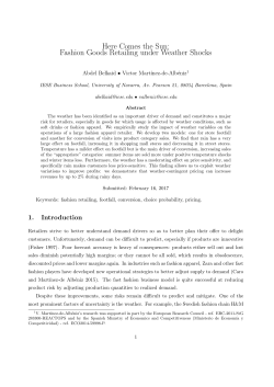 Here Comes the Sun: Fashion Goods Retailing under Weather Shocks