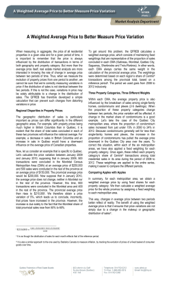 A Weighted Average Price to Better Measure Price Variation