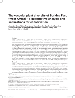 The vascular plant diversity of Burkina Faso (West Africa) &ndash; a