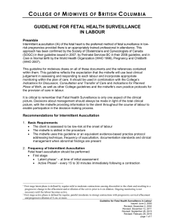 guideline for fetal health surveillance in labour