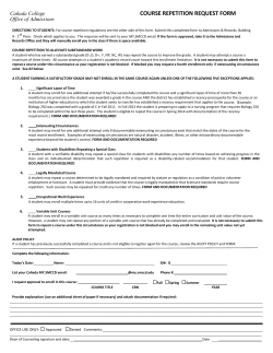 course repetition request form