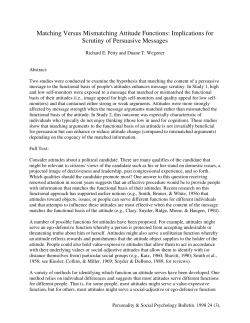 Matching Versus Mismatching Attitude Functions