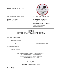Terrence Williams v. State of Indiana