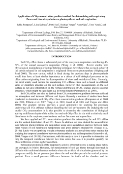 Application of CO2 concentration gradient method