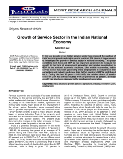 Growth of Service ervice Sector in the Indian N Economy National