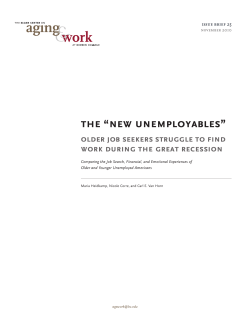 The &ldquo;New Unemployables&rdquo;&mdash;Older Job Seekers Struggle To Find