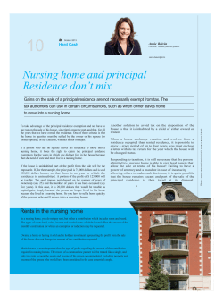 Nursing home and principal Residence don`t mix