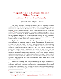 Temporal Trends in Health and Fitness of Military