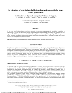 Investigation of laser-induced ablation of ceramic