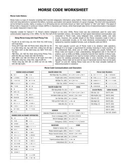 morse code worksheet