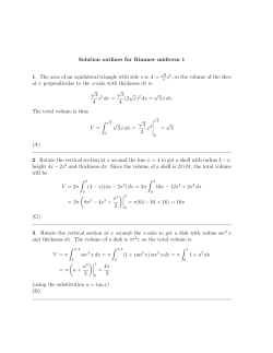 Solution outlines for Rimmer midterm 1 1. The area of an equilateral