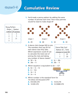 1 2 3 4 5 9 13 Penny Pattern Shape number Number of pennies 6n