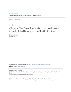 Ghosts of the Disciplinary Machine: Lee Harvey Oswald, Life