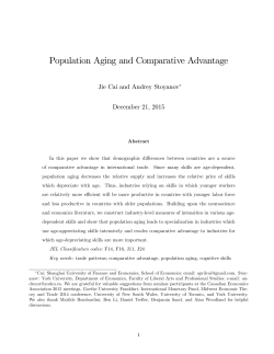 Population Aging and Comparative Advantage