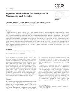 Separate Mechanisms for Perception of Numerosity and Density