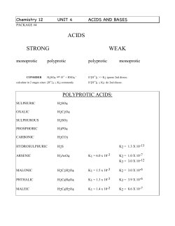 acids strong weak
