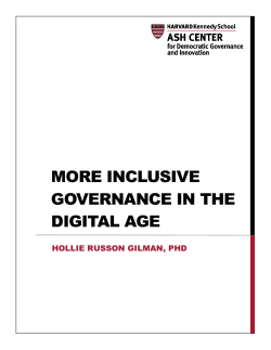 more inclusive governance in the digital age - Data