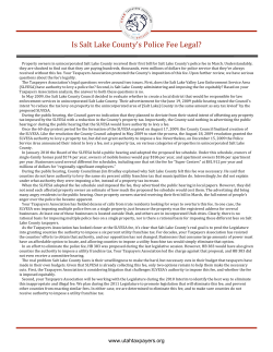 Is Salt Lake County`s Police Fee Legal?