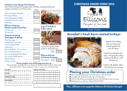 Placing your Christmas order