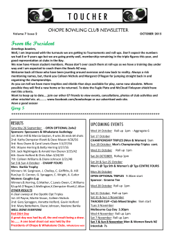 Newsletter October 2015