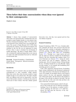 Three before their time: neuroscientists whose ideas were ignored