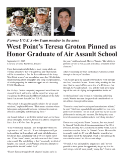 West Point`s Teresa Groton Pinned as Honor Graduate of Air Assault