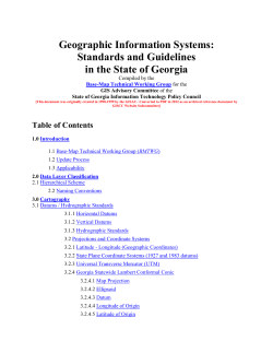 Georgia GIS Standards and Guidelines
