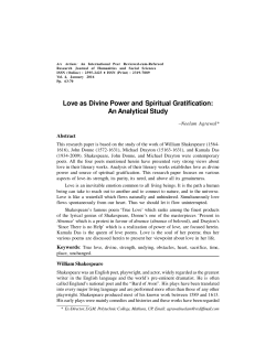 Love as Divine Power and Spiritual Gratification: An