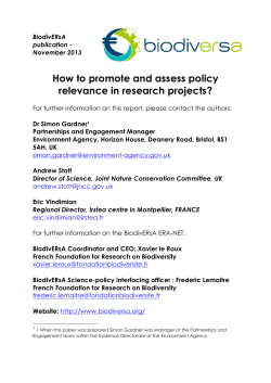 How to assess policy relevance in research projects?