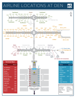 AIRLINE LOCATIONS AT DEN A B C