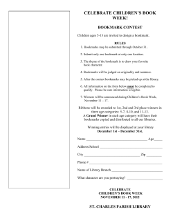 bookmark contest - St. Charles Parish Library