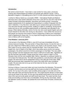 Introduction My name is Carol Hucker. I have been a case worker for