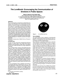 The LoveBomb: Encouraging the Communication of
