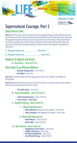 Supernatural Courage, Part 2 Stand Firm in Faith