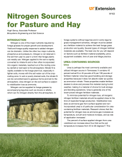 Nitrogen Sources for Pasture and Hay