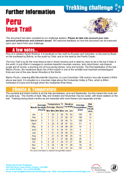 Inca Trail - Global Adventure Challenges