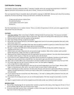 Cold Weather Camping