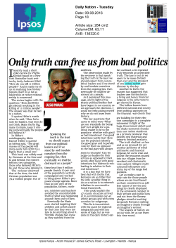 Only truth can free us from bad politics