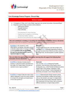 Kindergarten Unit 7 Biography of the Wright Brothers